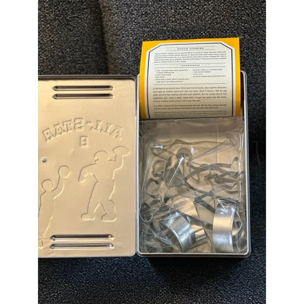 FLASH DEAL Williams Sonoma Kids Cookie Cutter Football Basketball Baseball 8 Pc.